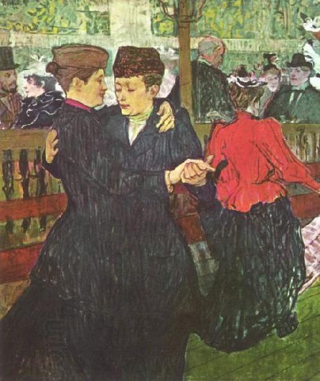 Henri de toulouse-lautrec Im Moulin Rouge, Zwei tanzende Frauen oil painting picture